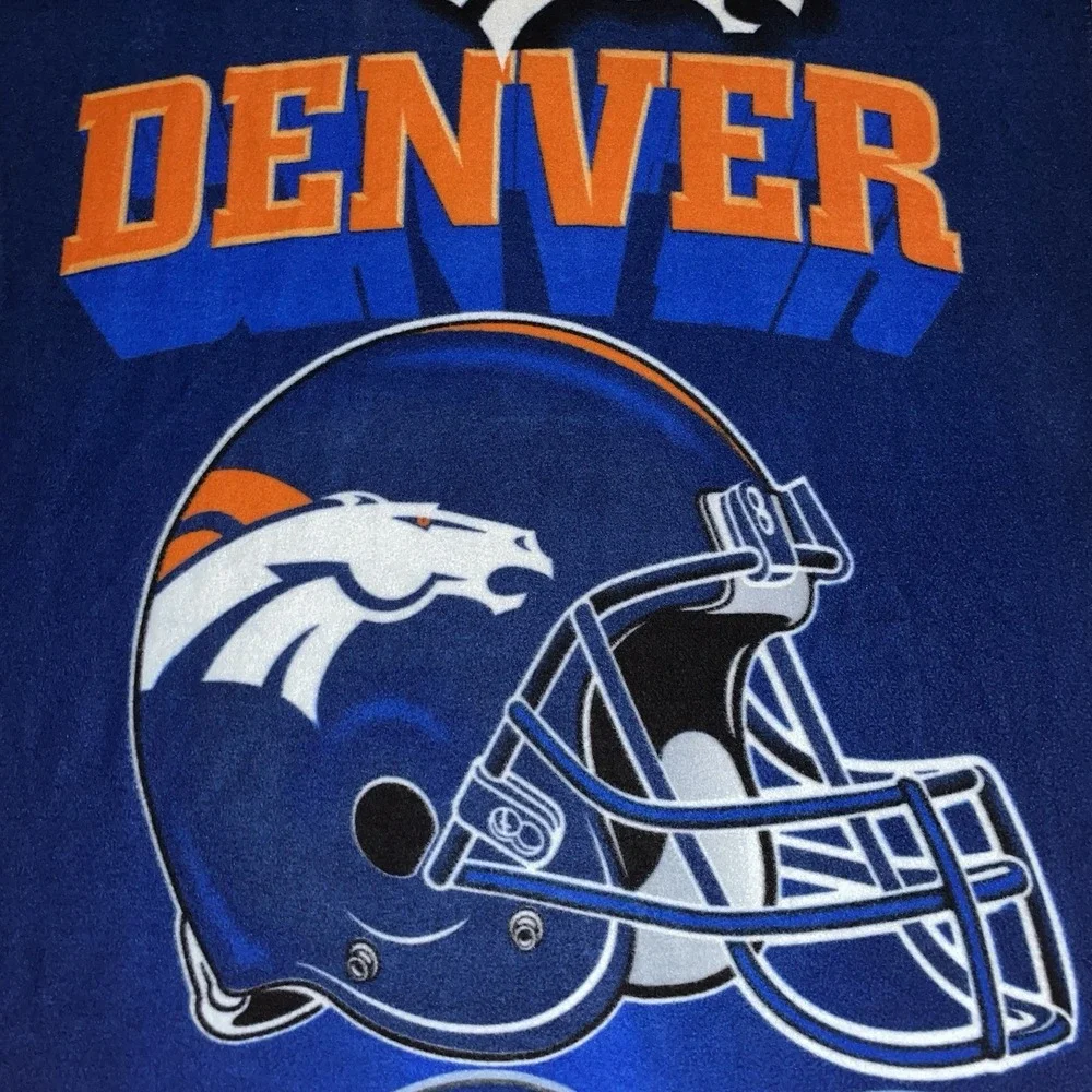 Denver Broncos Fleece Throw Blanket Blue The Northwest Company NFL 60x45‎